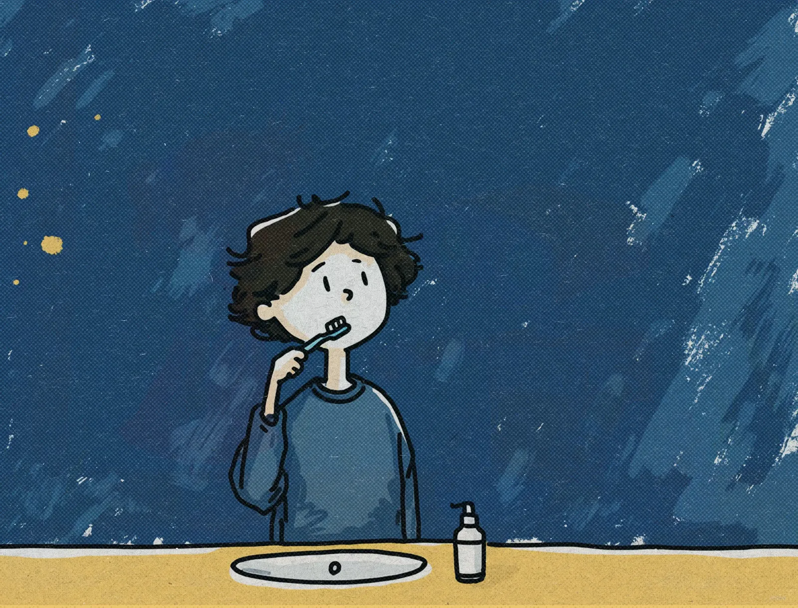 Comic-style breakroom scene for teams